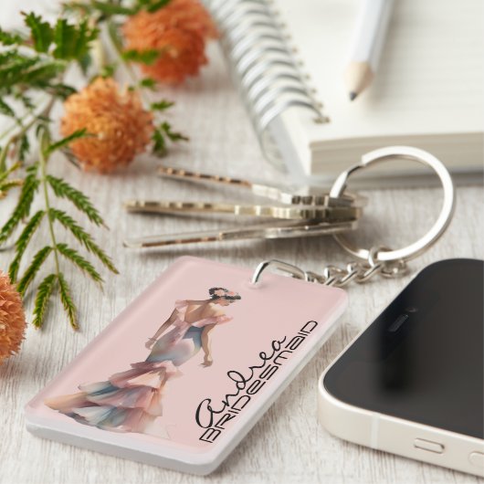 Beautiful Bridesmaid Dusty Pink Dedicated Ode  キーホルダー (正面右)