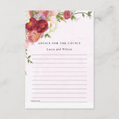 "Beautiful Bright Red and Pink White Flower Weddin エンクロージャーカード (正面)