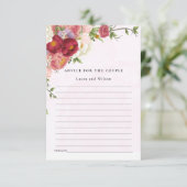 "Beautiful Bright Red and Pink White Flower Weddin エンクロージャーカード (スタンド正面)