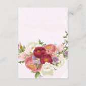 "Beautiful Bright Red and Pink White Flower Weddin エンクロージャーカード (裏面)
