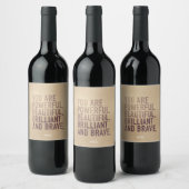 Beautiful, Brilliant & Brave — Wine Label ワインラベル (ボトル)