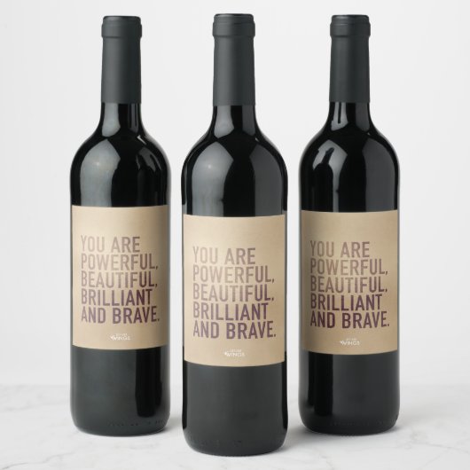 Beautiful, Brilliant & Brave — Wine Label ワインラベル (ボトル)