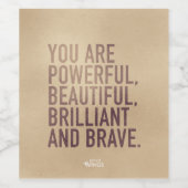 Beautiful, Brilliant & Brave — Wine Label ワインラベル (シングルラベル)