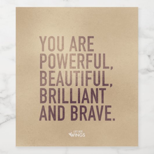 Beautiful, Brilliant & Brave — Wine Label ワインラベル (シングルラベル)