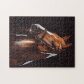 Beautiful Brown Paint Horse Portrait Photo ジグソーパズル (横)