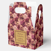 Beautiful Burgundy Blush Gold Wedding Thank You  フェイバーボックス (オープン)