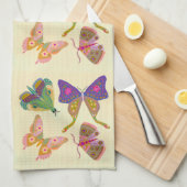 Beautiful Butterfly and Moth Kitchen Towel キッチンタオル (四つ折り)