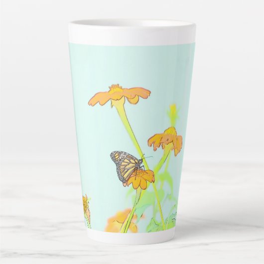 Beautiful Butterfly Latte Mug カフェラテマグ (正面)