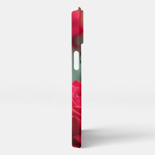 Beautiful Butterfly Red Rose - iPhoneケース (右側面)