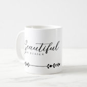 Beautiful by design mug. コーヒーマグカップ (正面左)