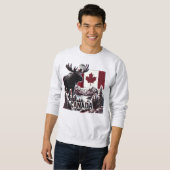 Beautiful Canada. Canadian flag. Canadian moose. スウェットシャツ (正面フル)