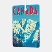 Beautiful Canadian Mountains Ornament メタルオーナメント (正面左)