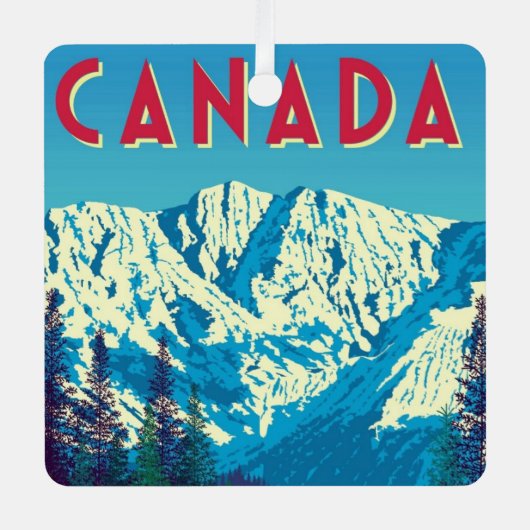 Beautiful Canadian Mountains Ornament メタルオーナメント (正面)