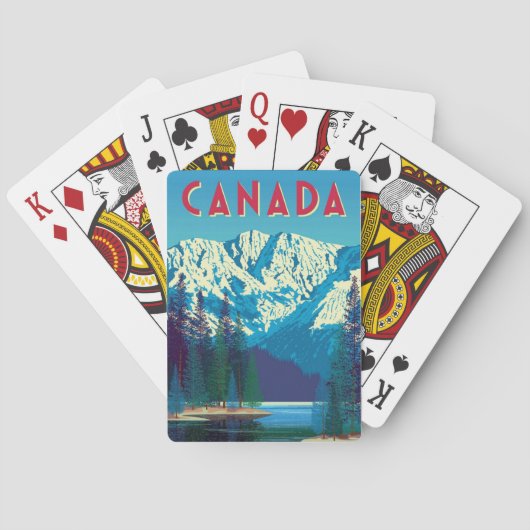 Beautiful Canadian Mountains Playing Cards トランプ (裏面)
