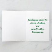 Beautiful Cardinal Christmas Greeting Card カード (内部)