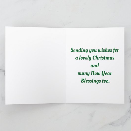 Beautiful Cardinal Christmas Greeting Card カード (内部)