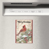 Beautiful Cardinal Christmas Magnet マグネット (インサイチュ (食洗機))