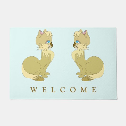 Beautiful Cat Doormat – カスタマイズ可能 ドアマット (正面)