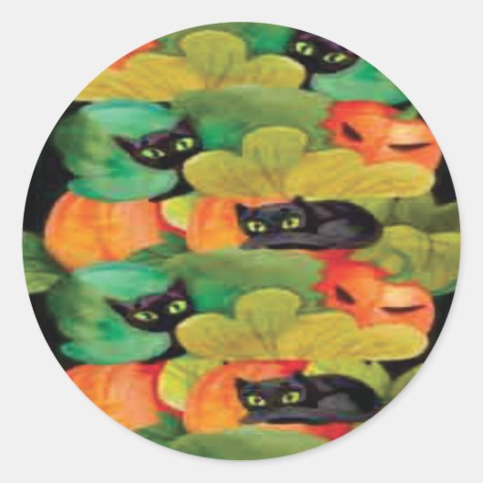 Beautiful cat sticker ラウンドシール (正面)