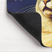 Beautiful Cat With American Flag Background マウスパッド (コーナー)