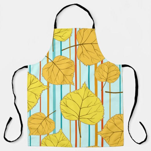 Beautiful cheerful autumn seamless pattern with co エプロン (正面)