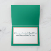 Beautiful Chic Floral Bouquet White Flower Holiday カード (内部)