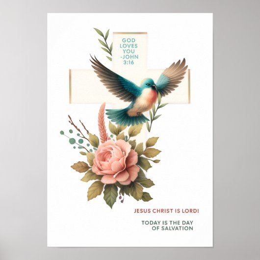 Beautiful Christian Wall Art Digital Download ポスター (正面)