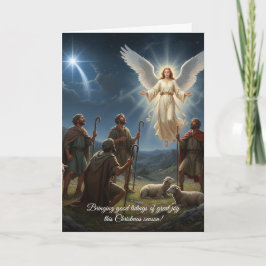 Beautiful Christmas Card Good tidings of great joy カード