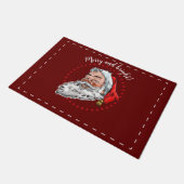 Beautiful Christmas personalised Santa decorated  ドアマット (アングル)