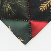 Beautiful Christmas Quilted Look フリースブランケット (角)