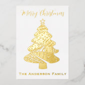 Beautiful Christmas Tree 箔シーズンカード (正面)