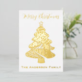 Beautiful Christmas Tree 箔シーズンカード (立ち正面)