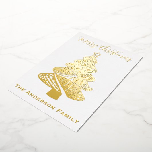 Beautiful Christmas Tree 箔シーズンカード (回転した状態)