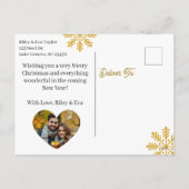 Beautiful Christmas Tree and Violin Festive Poem シーズンポストカード (裏面)