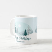 Beautiful Christmas Trees Personalized Winter コーヒーマグカップ (正面左)