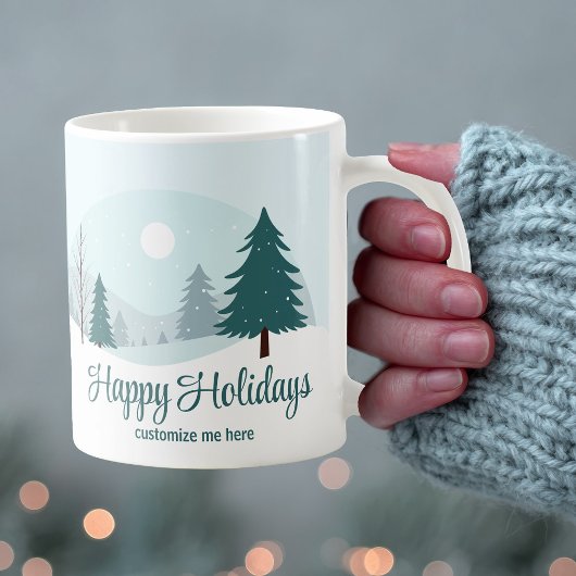 Beautiful Christmas Trees Personalized Winter コーヒーマグカップ