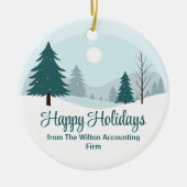 Beautiful Christmas Trees Winter Business Gift セラミックオーナメント (正面)