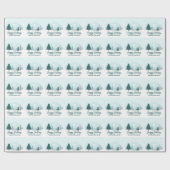 Beautiful Christmas Trees Winter Holiday Party ラッピングペーパー (フラット)