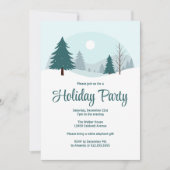 Beautiful Christmas Trees Winter Holiday Party 招待状 (正面)