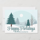 Beautiful Christmas Trees Winter Snow Business シーズンカード (正面)