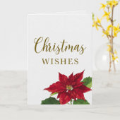 Beautiful Christmas Wishes Holiday Greeting Card カード (黄色い花)