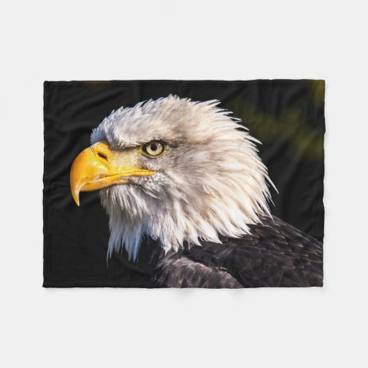 Beautiful Close-up Bald Eagle picture フリースブランケット (正面(横))