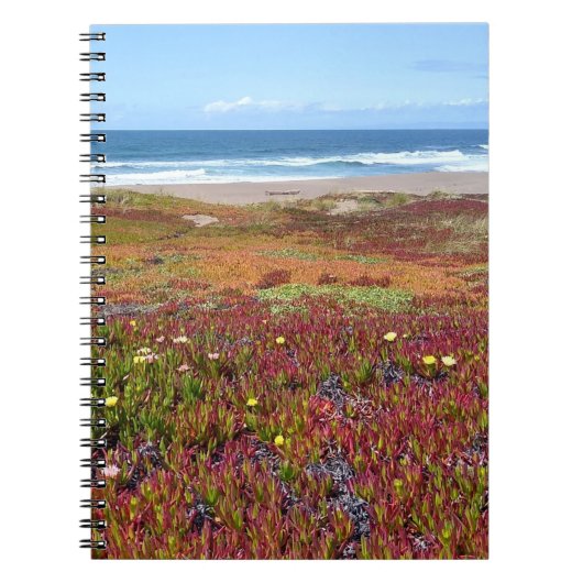 Beautiful Coastal Flowers - ocean view - journal ノートブック (正面)