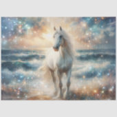 Beautiful Coastal Horse and Ocean Art Decoupage 薄葉紙 (正面)