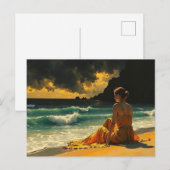 Beautiful Coastal Night | つながりを大切に ポストカード (正面/裏面)