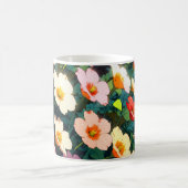 Beautiful colorful anime flowers コーヒーマグカップ (中央)
