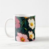 Beautiful colorful anime flowers コーヒーマグカップ (左)