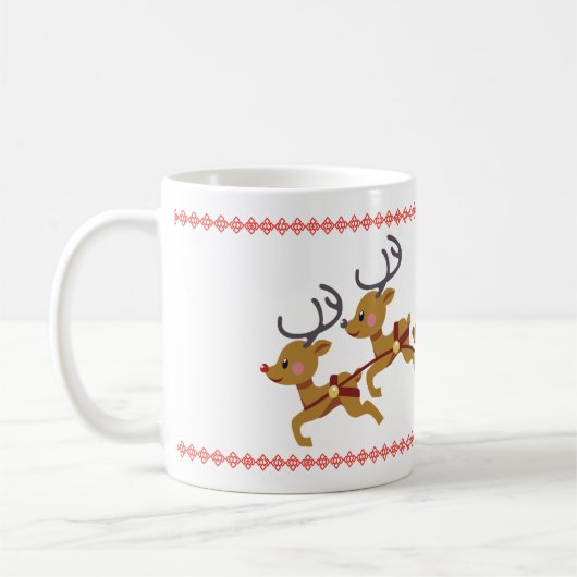 Beautiful Colorful Christmas Mug コーヒーマグカップ (左)