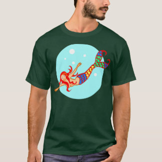 Beautiful colorful swimmimg MERMAID Tシャツ