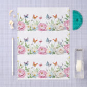 Beautiful Colorful Wildflowers & Butterflies 薄葉紙 (クラフト)